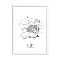 Elst (Gelderland) Plattegrond poster