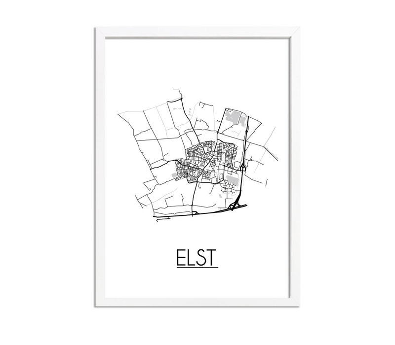 Elst (Gelderland) Plattegrond poster