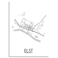 Elst (Utrecht) Plattegrond poster