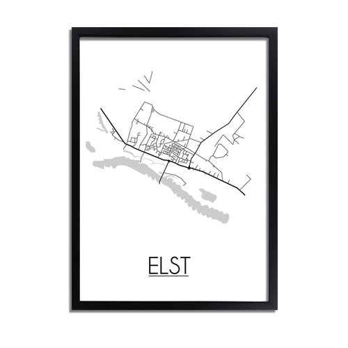Elst (Utrecht) Plattegrond poster 