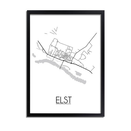 Elst (Utrecht) Plattegrond poster 