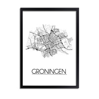 Groningen detail Plattegrond poster