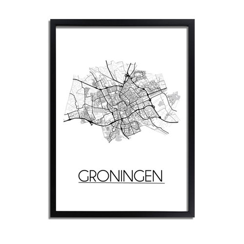Groningen detail Plattegrond poster 