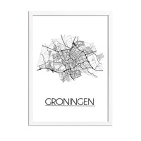 Groningen detail Plattegrond poster