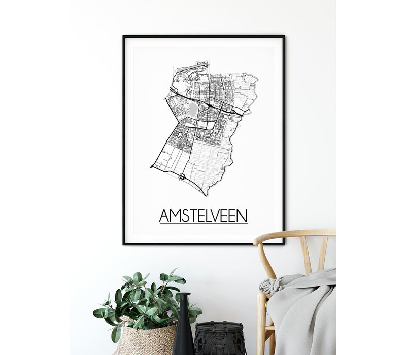 Amstelveen Plattegrond poster