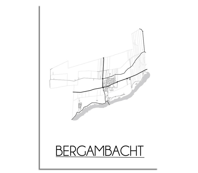 Bergambacht Plattegrond poster