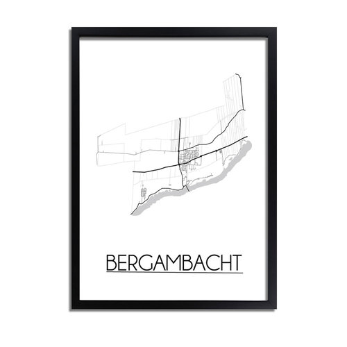 Bergambacht Plattegrond poster 