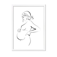 Poster Schwangere Frau natürliche - Minimalismus - Copy