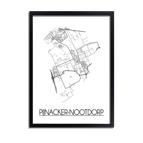 Pijnacker-Nootdorp Plattegrond poster 