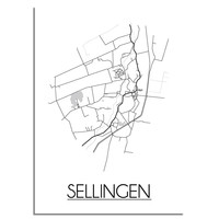 Sellingen Plattegrond poster