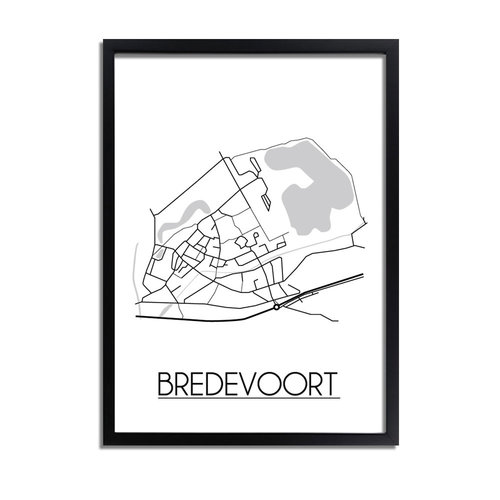 Bredevoort Plattegrond poster 