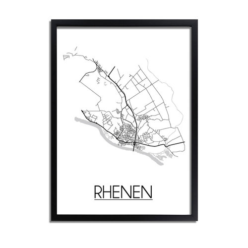 Rhenen Plattegrond poster 