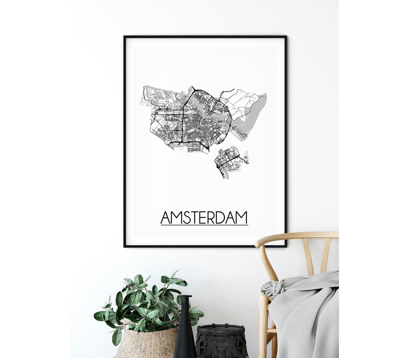 Amsterdam Plattegrond poster
