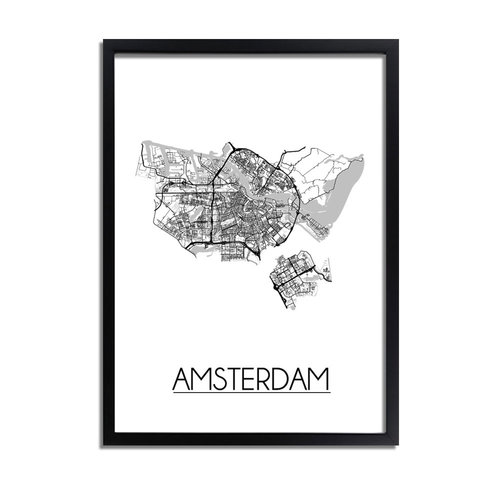 Amsterdam Plattegrond poster 