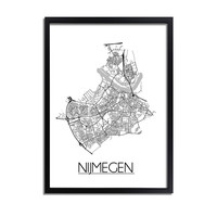 Nijmegen Plattegrond poster