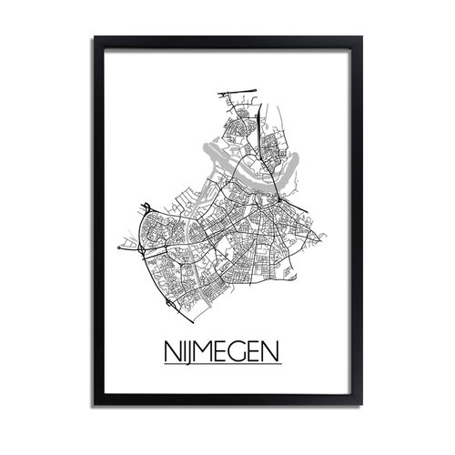 Nijmegen Plattegrond poster 