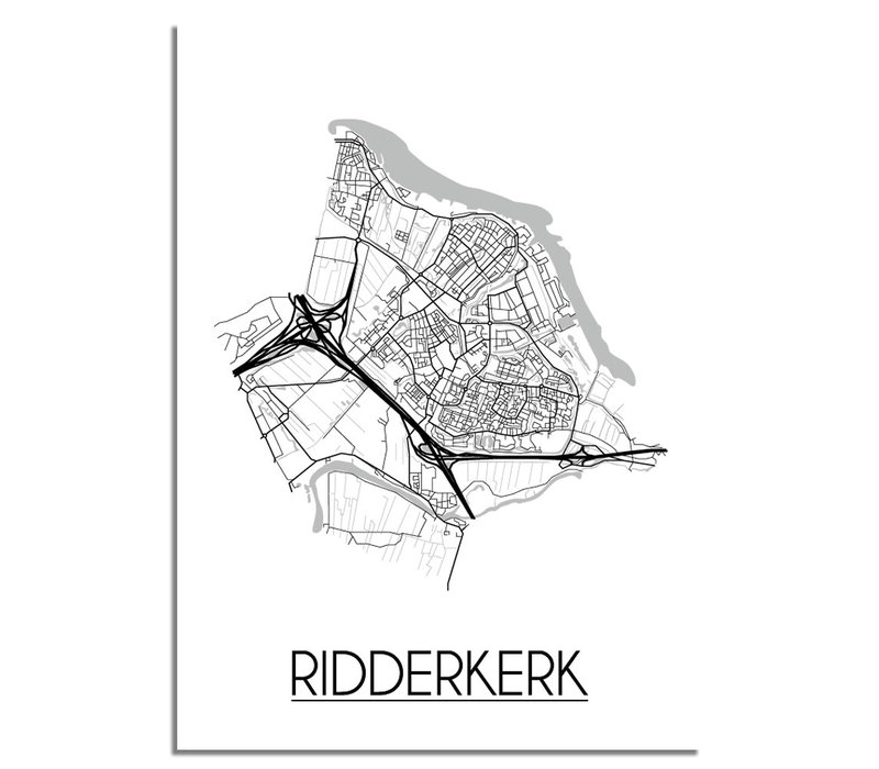 Ridderkerk Plattegrond poster