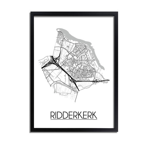 Ridderkerk Plattegrond poster 