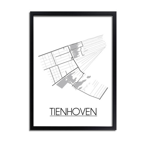 Tienhoven Plattegrond poster 