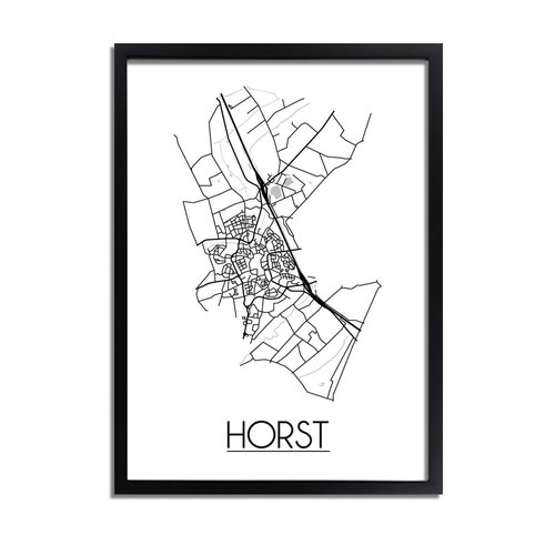 Horst Plattegrond poster 