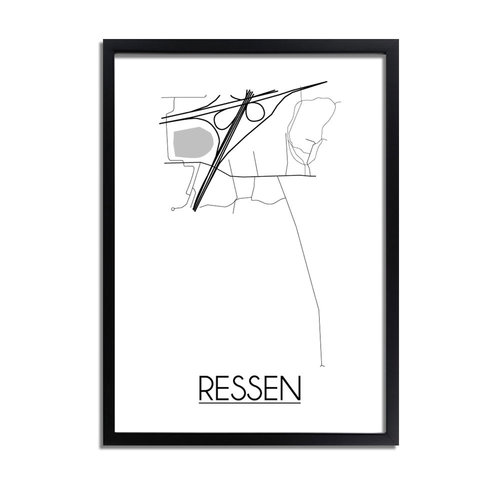 Ressen Plattegrond poster 