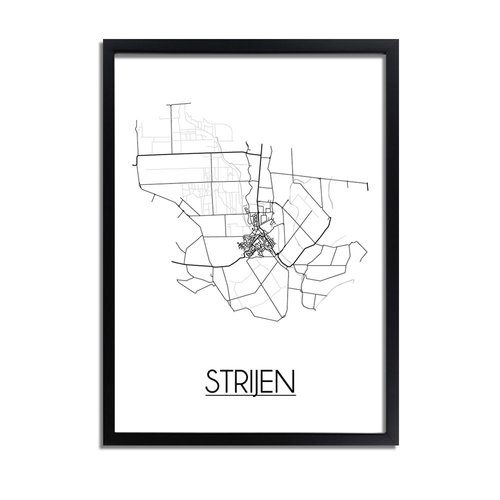 Strijen Plattegrond poster 