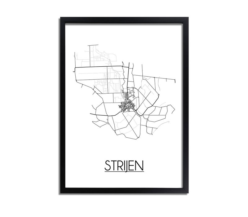 Strijen Plattegrond poster