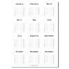 Verjaardagskalender Zwart Wit Poster