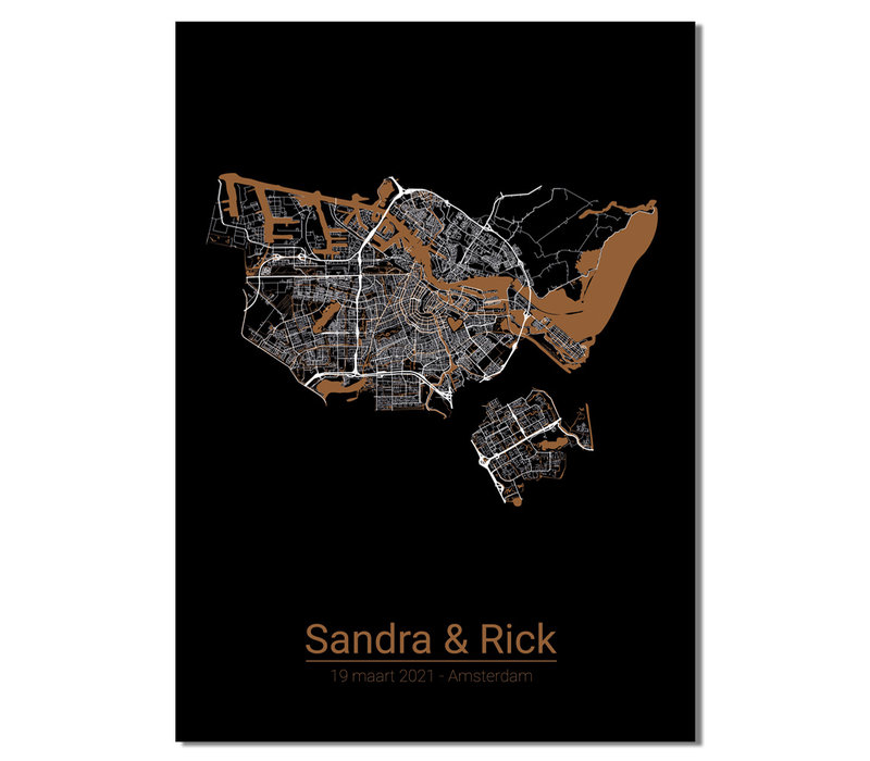 Hochzeitsposter Goldfolie / Silberfolie / Kupferfolie Stadtplan - Hochzeitsgeschenk personalisiert  - Copy - Copy - Copy - Copy
