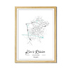 DesignClaud Hochzeitsposter Stadtplan - Hochzeitsgeschenk personalisiert
