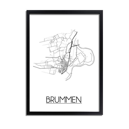 Brummen Plattegrond poster 