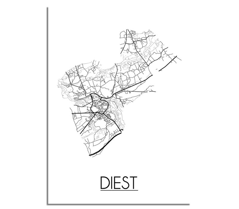 Diest Plattegrond poster