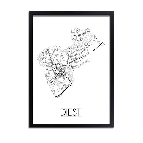 Diest Plattegrond poster 