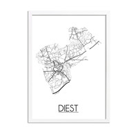 Diest Plattegrond poster