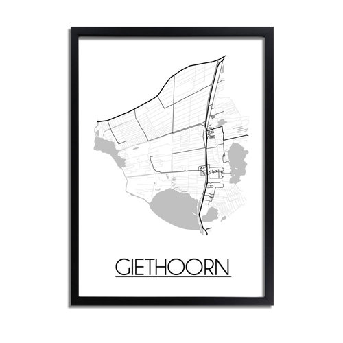 Giethoorn Plattegrond poster 