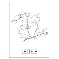 Lettele Plattegrond poster