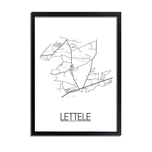 Lettele Plattegrond poster 