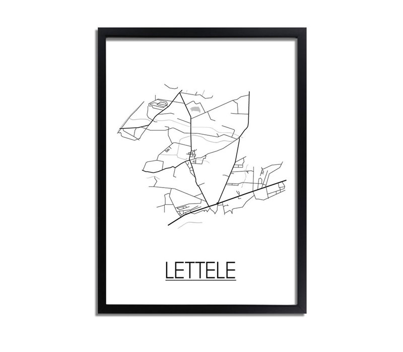 Lettele Plattegrond poster