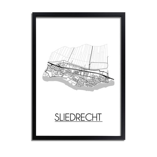 Sliedrecht Plattegrond poster 