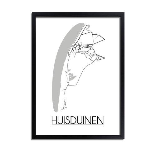 Huisduinen Plattegrond poster 