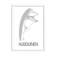 Huisduinen Plattegrond poster