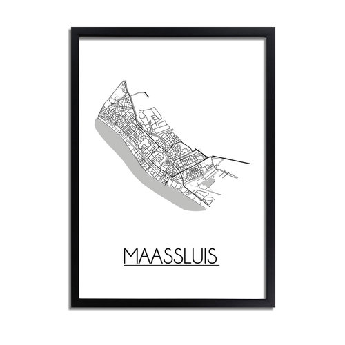 Maassluis Plattegrond poster 