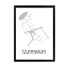 Tzummarum Plattegrond poster