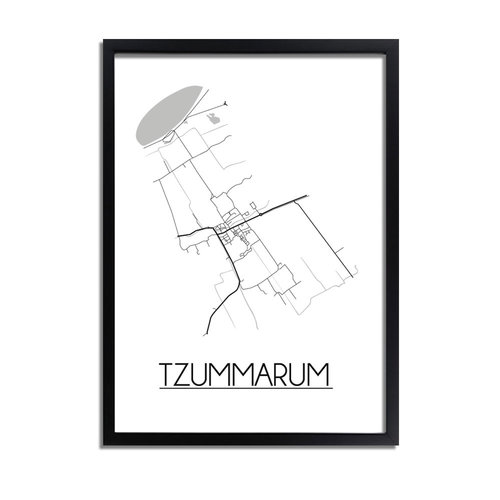 Tzummarum Plattegrond poster 