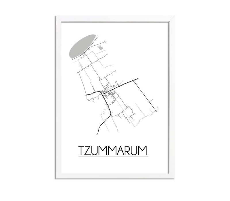 Tzummarum Plattegrond poster