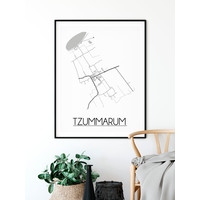 Tzummarum Plattegrond poster