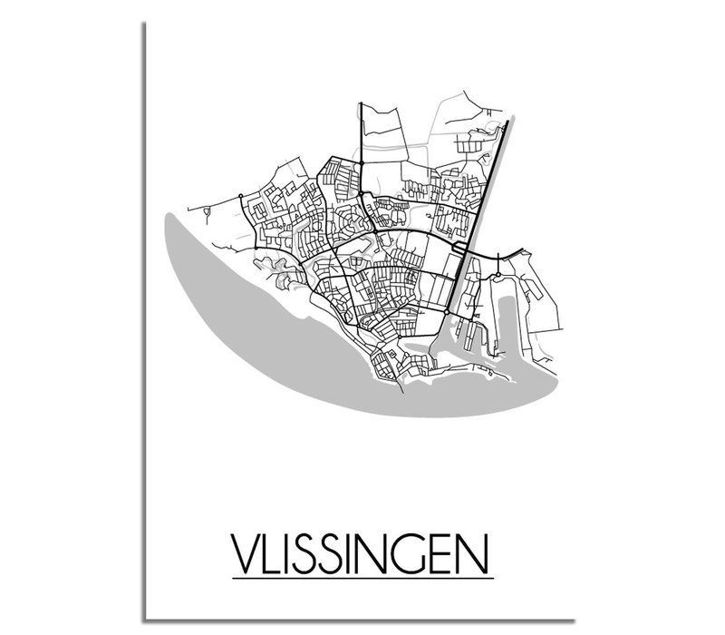 Vlissingen Plattegrond poster