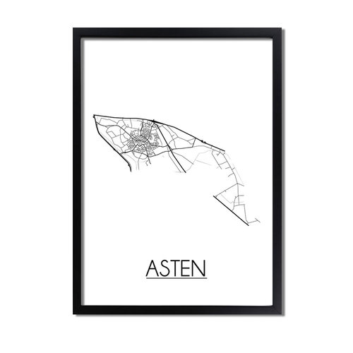 Asten Plattegrond poster 