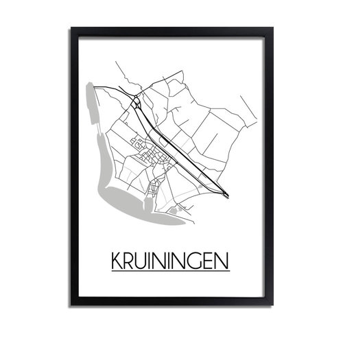 Kruiningen Plattegrond poster 