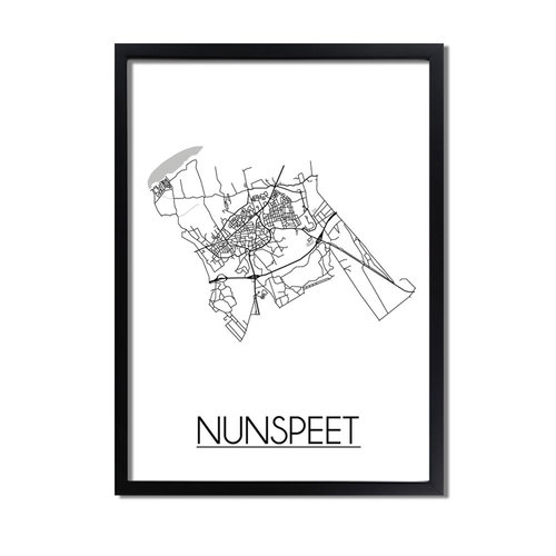 Nunspeet Plattegrond poster 